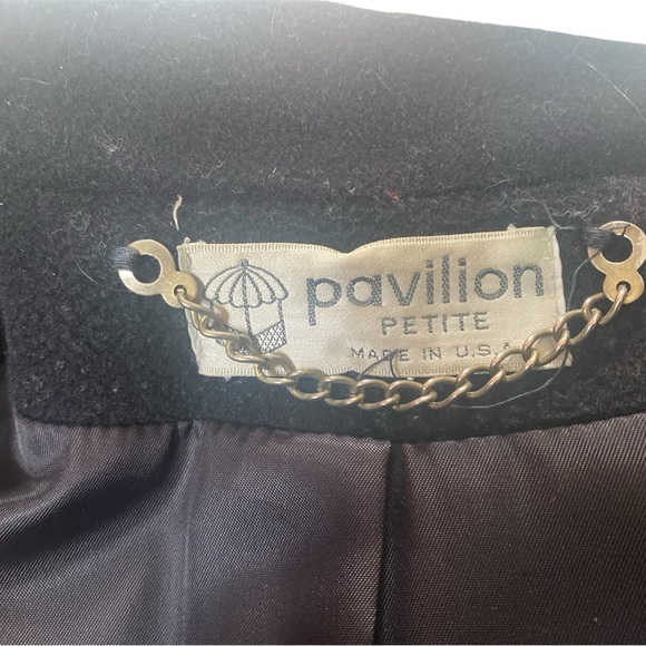 Vintage Mid Calf Black Wool Overcoat - Picture 5 of 6